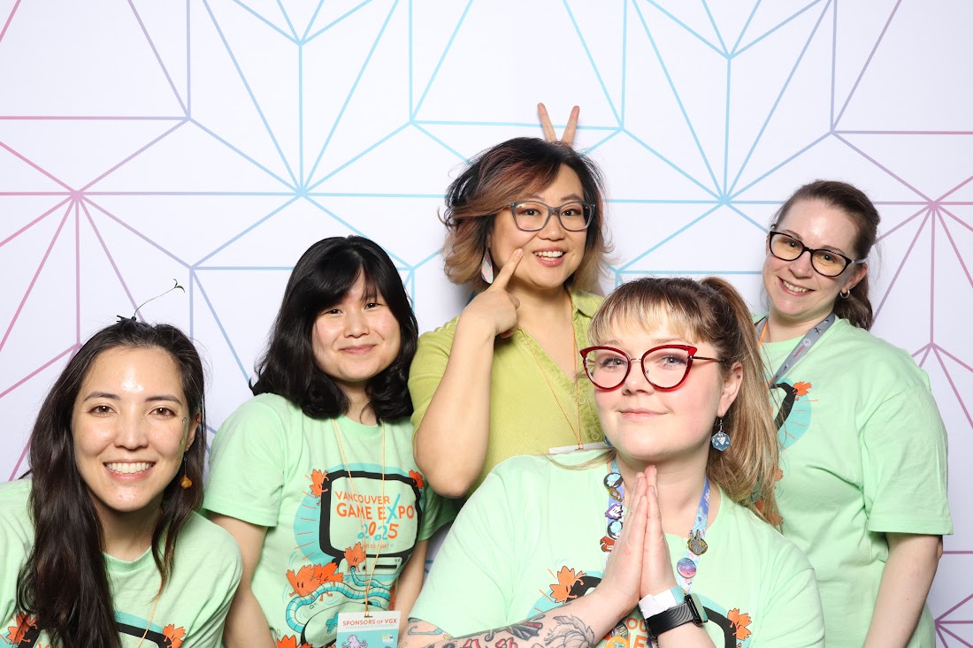 The VGX coordinator team at the 2025 photo booth