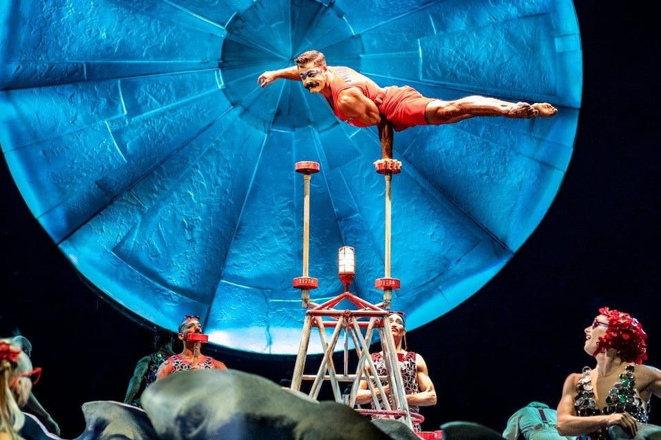 Cirque du Soleil performers on stage in Vancouver